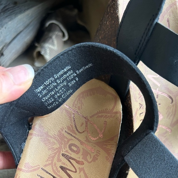 Blowfish Malibu Hydra black strappy sandals w/cork wedge heel Sz-9. Q - Picture 15 of 16